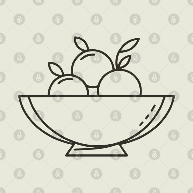 Line art of a fruit bowl by design/you/love