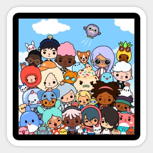 toca boca anime Sticker for Sale by kader011