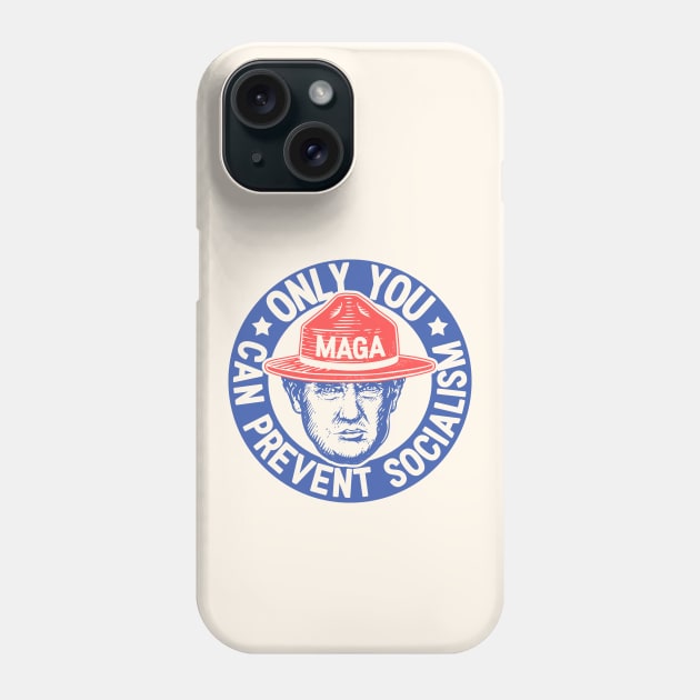 Ultra MAGA | Only You Can Prevent Socialism | We The People 1776 - 2022 | Blue Red Phone Case by anycolordesigns