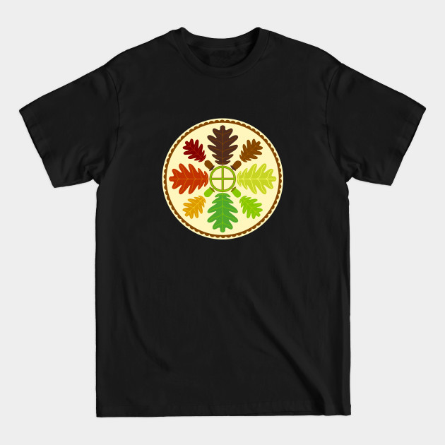 Discover Mighty Oak Folk Art Hex Sign - Oak - T-Shirt