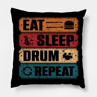 Drummer Eat Sleep Drum Repeat Drum Kit Musician Gifts Pillow