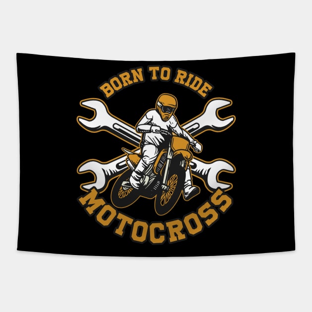 Born To Ride Tapestry by Unestore