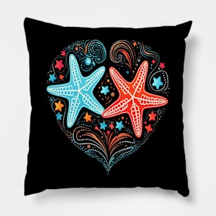 Starfish Couple Valentine Pillow