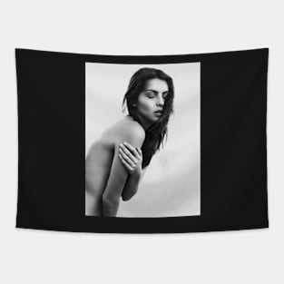 Woman, Girl, Fashion art, Fashion print, Scandinavian art, Modern art, Wall art, Print, Minimalistic, Modern Tapestry