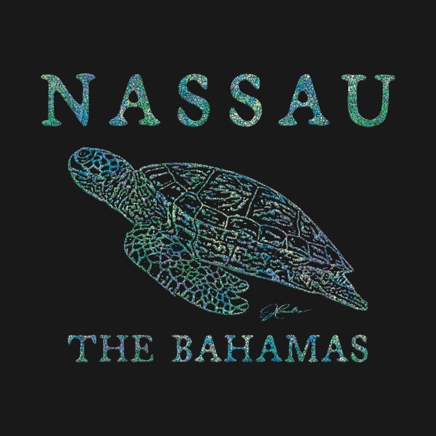 Nassau, The Bahamas, Gliding Sea Turtle (Distressed) by jcombs