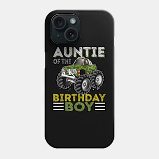 Auntie Of The Birthday Boy Monster Truck Birthday Phone Case