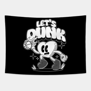 love cartoon basketball b&w Tapestry