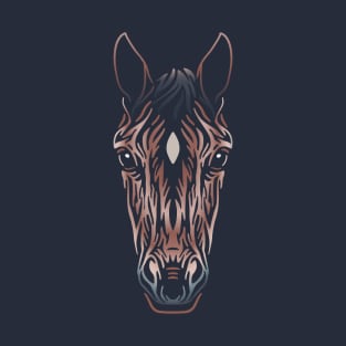 Horse Head Tattoo Illustration T-Shirt