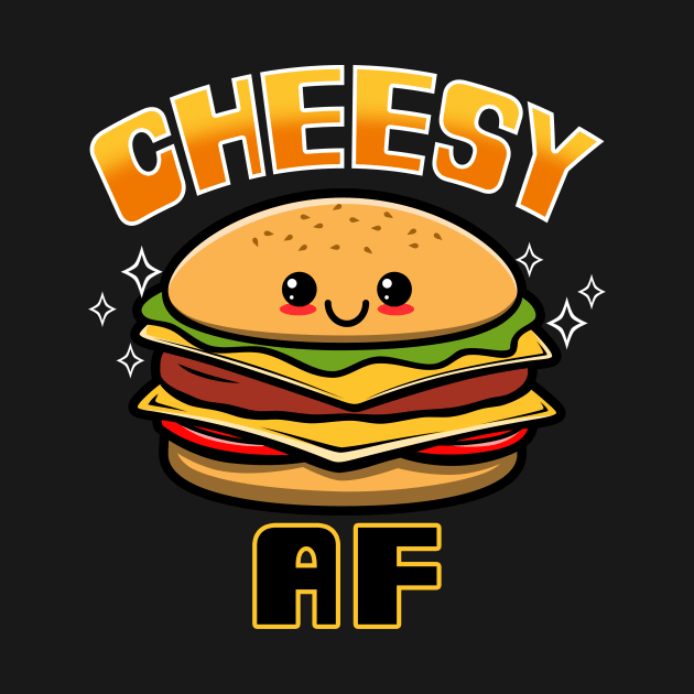 Funny Cute Kawaii Cheeseburger Funny Meme Gift For Burger Lovers by Originals By Boggs