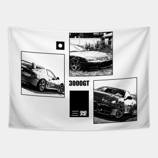 MITSUBISHI 3000GT Black 'N White Archive Tapestry