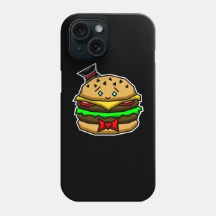 Happy and Fancy Double Cheeseburger with a Bow Tie and a Top Hat - Cute Burger Phone Case