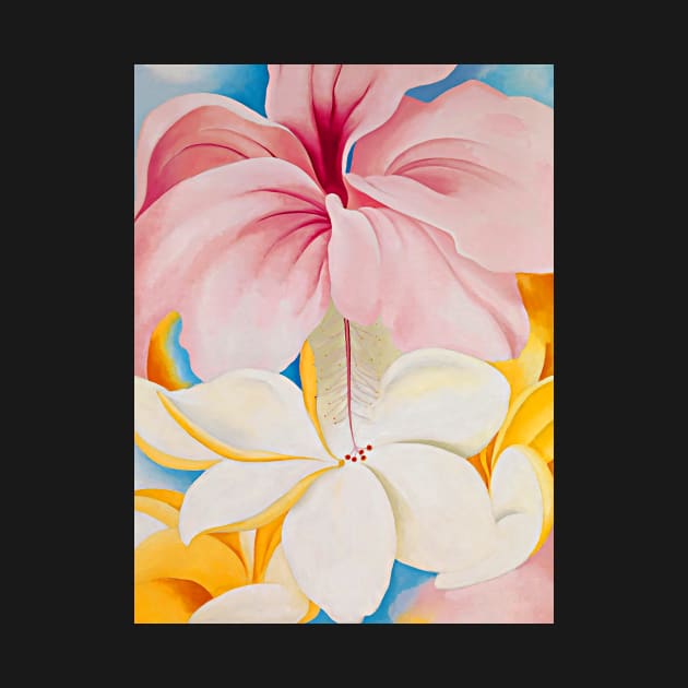 Georgia O'Keeffe Hibiscus with Plumeria Art Print Flower Painting Poster American Painter by ZiggyPrint
