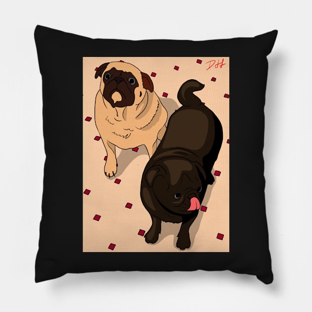 Pug Time Pillow by DahlisCrafter