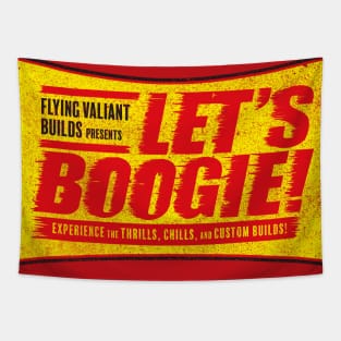 Let's Boogie - 50's Movie Style (Grunge - Red) Tapestry