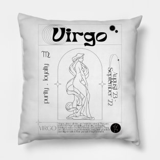 Virgo Zodiac Sign Personality Card Pillow