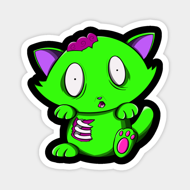 Zombie kitty Magnet by MumsMerch