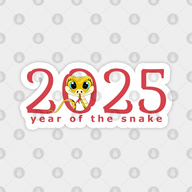 Cartoon 2025 Chinese New Year of Snake Magnet by HolidayBug