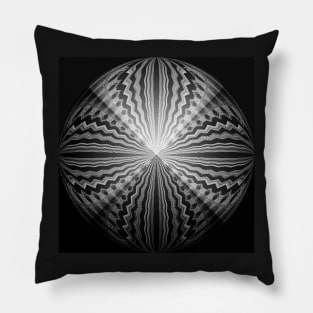 Sacred Geometry 3D Titanium Heart Pyramid Architecture Pillow