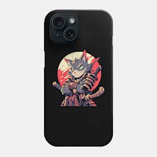 samurai cat Phone Case