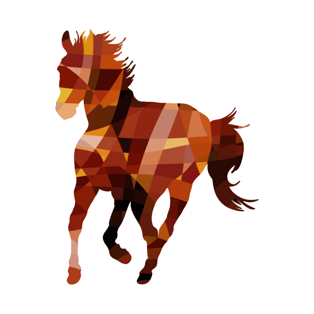 Geometric Horse Polygonal Cool Geometry by ddtk