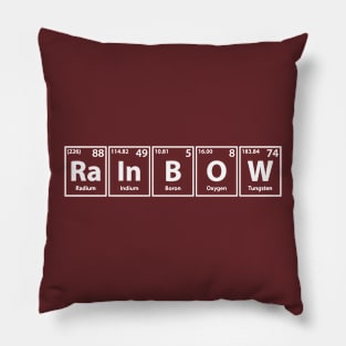 Rainbow (Ra-In-B-O-W) Periodic Elements Spelling Pillow