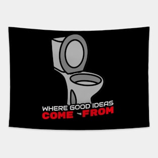 Funny toilet seat Tapestry