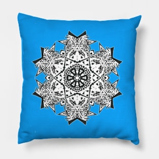 84C Unique Black White Abstract Mandala Pillow