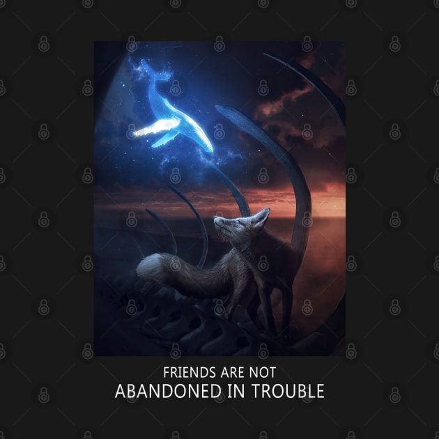 FRIENDS ARE NOT ABANDONED IN TROUBLE by Enki Art