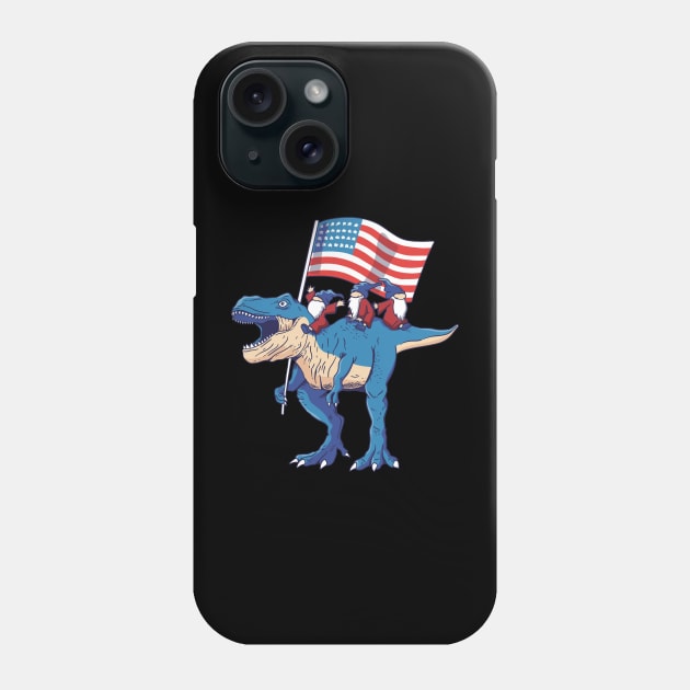 USA Dinosaur Phone Case by Hamster Design