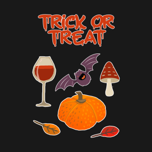 Trick or treat autumn Halloween design T-Shirt