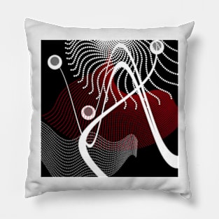 abstract 3d modern geometric digital art Pillow