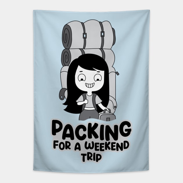 Packing for a weekend trip! Tapestry by Anjali_Comics