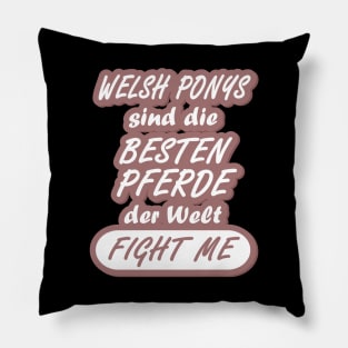 Welsh Pony kleines Pferd lustiger Mädchen Spruch Pillow