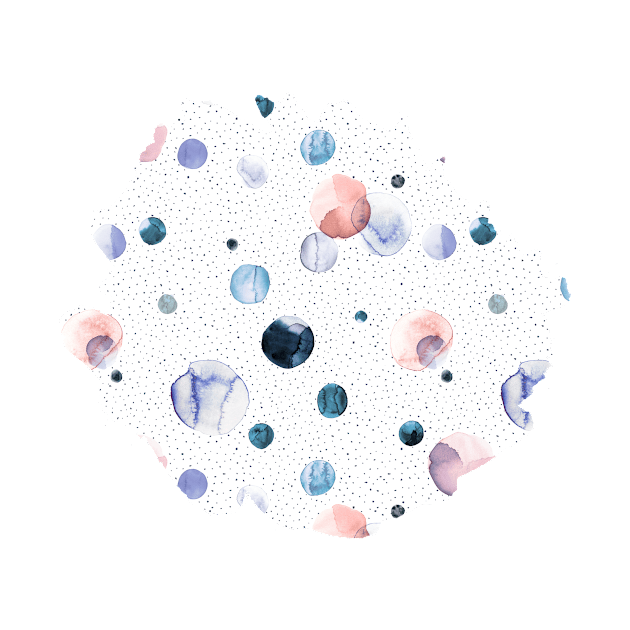 Speckled watercolor dots by ninoladesign