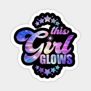 Let's Glow Crazy - Funny retro neon lights party design T-Shirt Magnet