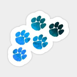 Blue Pawprints Design Magnet