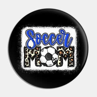 Soccer Mom Shirt Soccer Mom Blue Leopard Pin