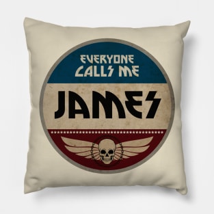 Vintage Name Tag: James Pillow