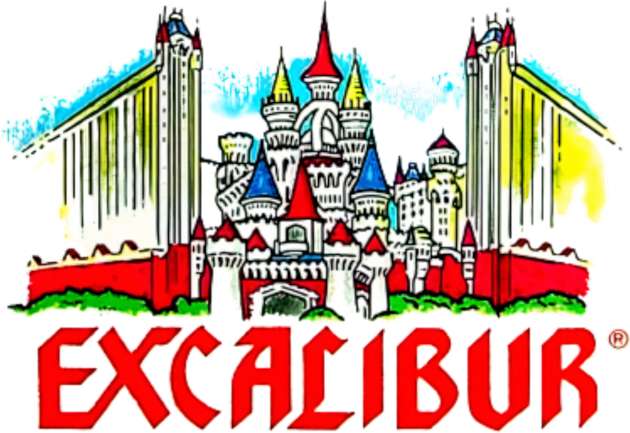 Excalibur Las Vegas Hotel Casino Retro Vintage Kids T-Shirt by Ghost Of A Chance 