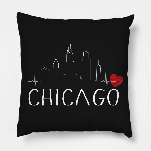 Chicago Lifeline (white) Pillow by jenni_knightess