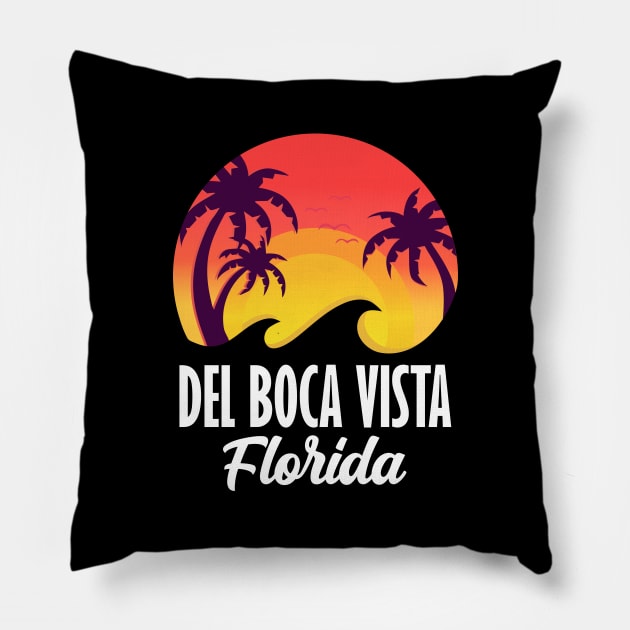 Del Boca Vista Funny Florida Retirement Inspired By Seinfeld TV Show Pillow by Fashion Apparels