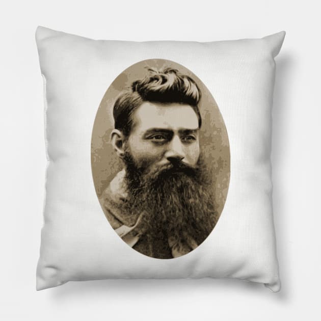 Ned Kelly Pillow by Soriagk