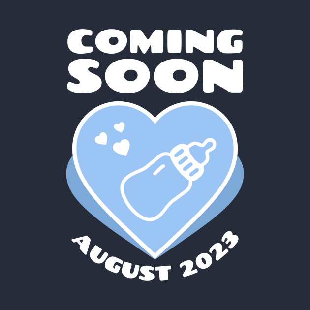 Baby Announcement. Feeding Bottle. Coming soon. August 2023 birthday by KOTYA