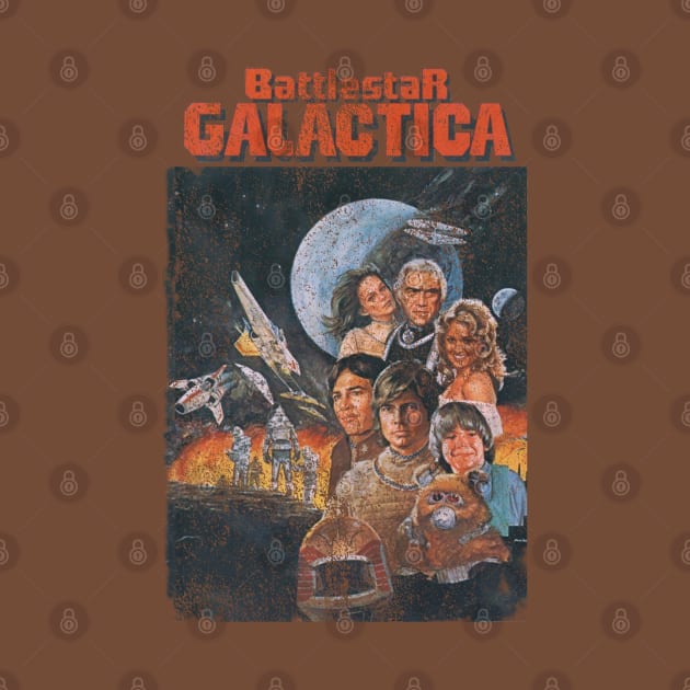 Vintage Distressed Battlestar Galactica by GeekGiftGallery