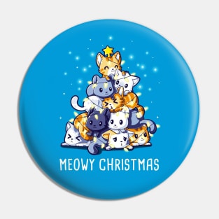 Cute Funny Cat Kitten Christmas Tree Lover Sarcastic Humor Quote animal Lover Artwork Pin