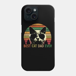 Best Cat Dad Ever - Vintage Retro Cat Father Gift Men Phone Case