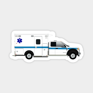 White F serie Ambulance Blue Striping Magnet