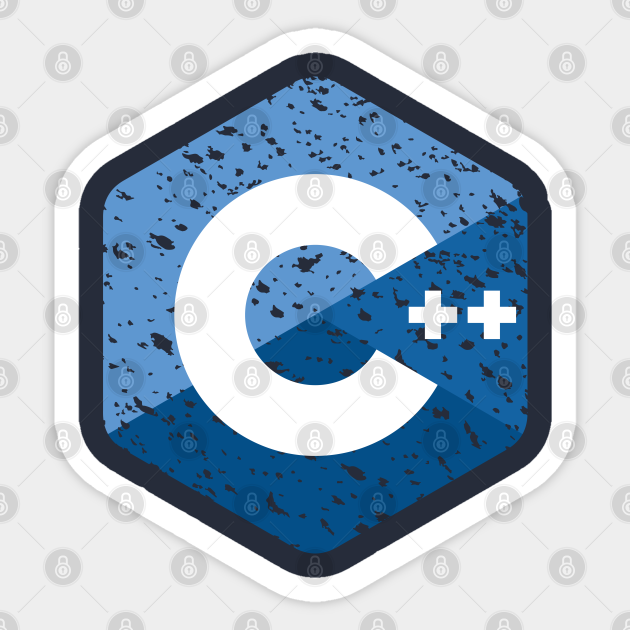 Vintage C++ Programming Logo - C Logo Vintage - Sticker | TeePublic