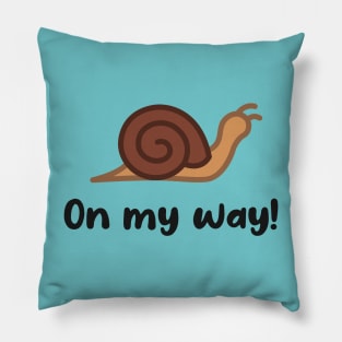 On my way! - Simple Garden Snail Pillow