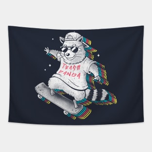 Rainbow Trash Panda  - Cute Skater Raccoon Xmas Gift Tapestry